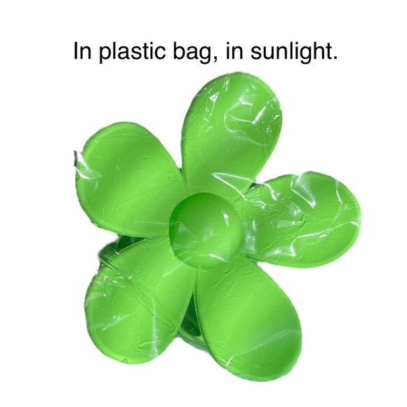 Large Flower Hair Accessories Claw Hair Clips Set of 2 Green & Teal Blue - Picture 3 of 9